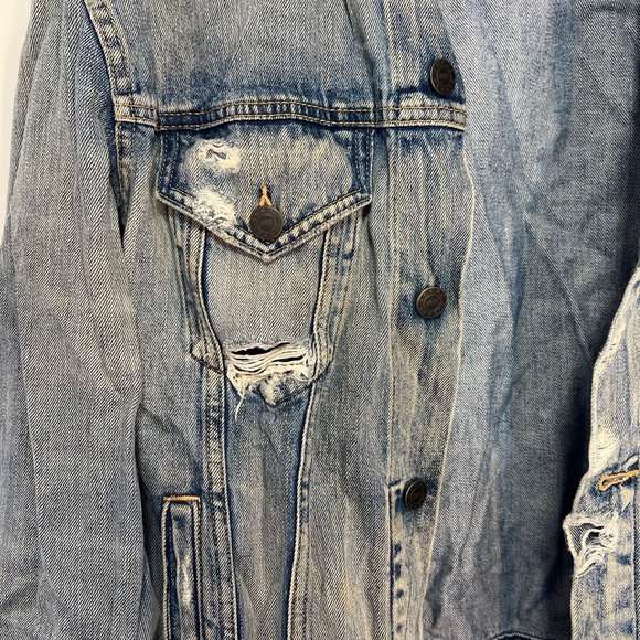 Able Light Blue Distressed Denim Jacket - Picture 12 of 14